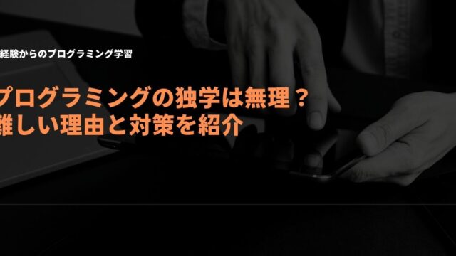 プログラミングの独学は無理？