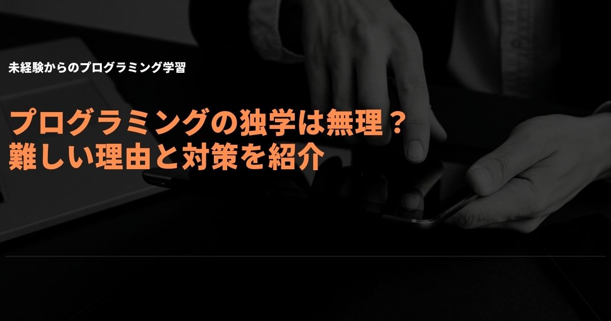 プログラミングの独学は無理？